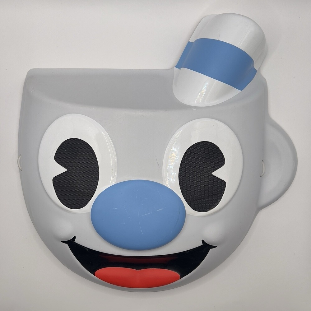 Cuphead Vacuform Mugman Plastic Costume Mask Elope StudioMDHR Cosplay Halloween
